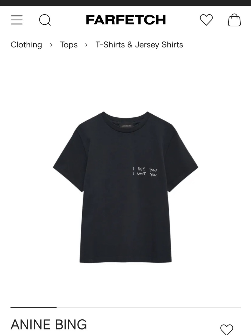 ANINE BING shelly Black Short-Sleeve Tee with mantra